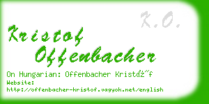 kristof offenbacher business card